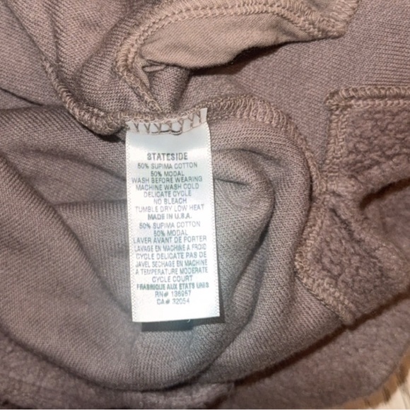 NWT Stateside Sherpa 2-Piece Lounge Set Walnut Brown Top M Shorts L Cozy Fleece - Picture 13 of 13